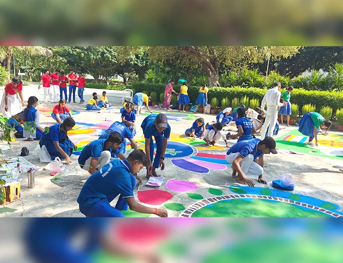 Rangolis galore! the artistic children of Bihar