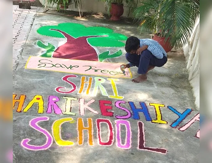 Rangolis galore! the artistic children of Bihar