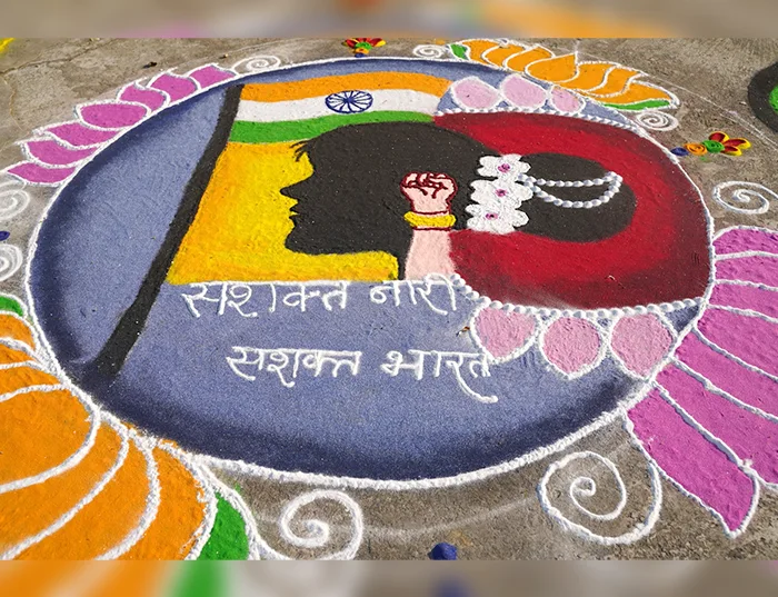Rangolis galore! the artistic children of Bihar